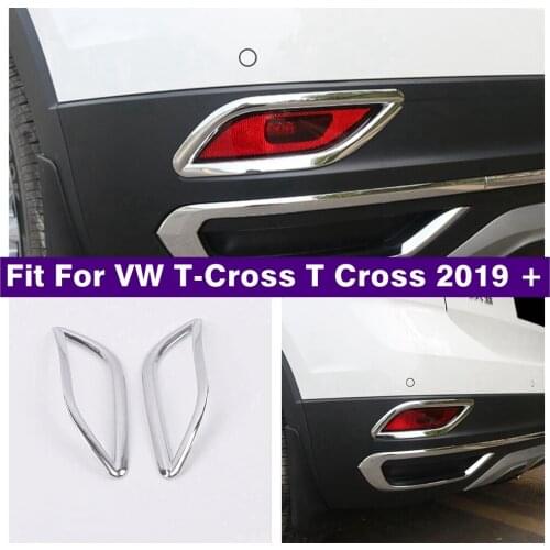 Car Accessories Rearview Mirror Shell Rain Eyebrow / Rear Tail Fog Lights Lamps Cover Trim For VW T-Cross T Cross 2019 - 2021