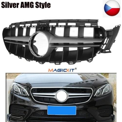 MagicKit FOR MERCEDES BENZ E-CLASS W213 E200 16-19 FRONT GRILLE GRILL SILVER AMG STYLE