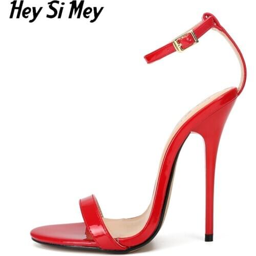 Shoes Woman Sandals Wedding Sandals Shoe Woman 13cm High-heeled Wedding Bride Shoes Sexy Ladies Shoes Large Size High HeeL 40-48