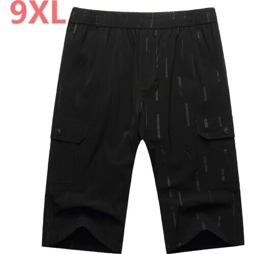 Big size 8XL 7XL 6XL New Fashion brand summer Men Shorts Straight Knee Length Shorts beach beach shorts men board shorts