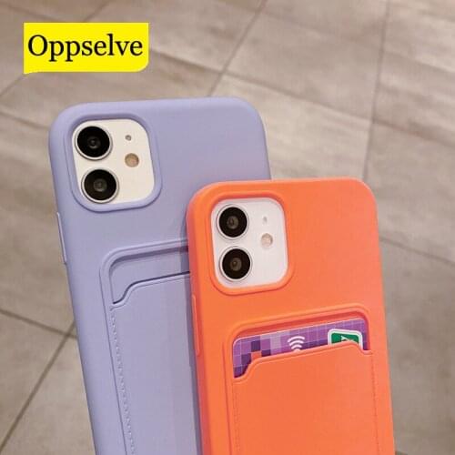 Silicone Phone Card Case Mobile Phone Holder Card Phone Shell Smartphone Funda For iPhone 12 11 Pro Max X XR XS Max 6 7 8 S Plus