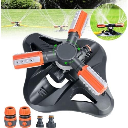 360 Degree Automatic Garden Sprinklers Watering Grass Lawn Rotary Nozzle Rotating Water Sprinkler System Garden Supplies