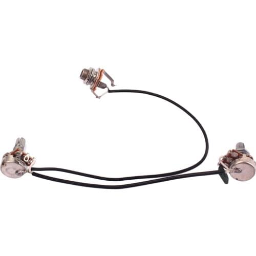 Tooyful Single Coil Pickup Wiring Harness 1 Tone 1 Volume & Jack for 3/4 String Cigar Box Guitar Parts