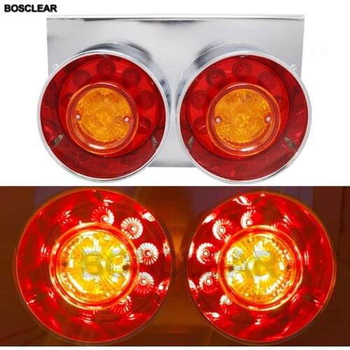 2PCS 24V LED Tail Light For Lorry Truck Atv Caravan Rear Brake Light Stop Reverse Lamp Car Light Assembly For Japanese Trailer