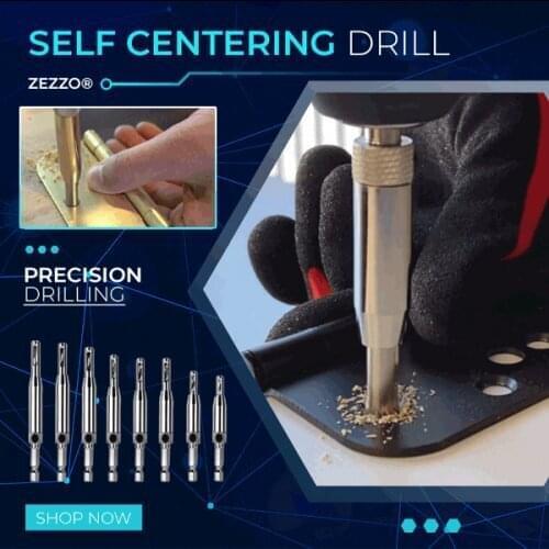 Self Centering Drill Bits HSS Hinge Center Hexagon Drill Bits Door Cabinet Woodworking Positioning Hole Puncher Tool Accessories