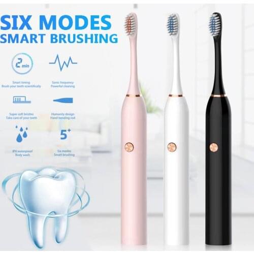 1 Pcs Electric Toothbrush Smart Sonic Vibration Non-rechargeable Battery Powered Waterproof And Convenient Tooth Cleaning Care