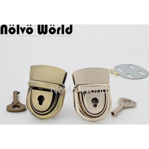 10-30 pieces 35x26mm 5 Colors Metal Men Briefcase Bag Push Lock for Purse Handbag Accessories Cross body bag woman