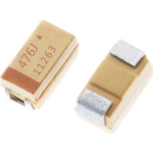 10PCS!!! Original genuine patch tantalum capacitor 3216A 6.3V 47UF ±10% TAJA476K006RNJ 1206