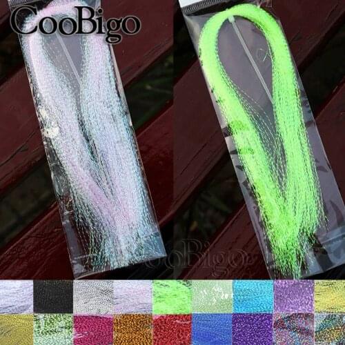110pcs/pack Fly Fishing Tinsel Twisted Strand String Line Tying Flash Crystal Shining DIY Material Assist Hooks Lure Flies