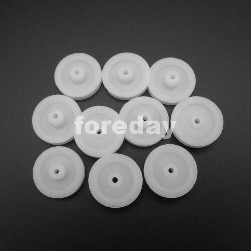 20PCS X 18MM Plastic Pulley Gear Model Motor Wheels dia.18mm Shaft axle hole dia.2mm 1.95MM 10PCS/LOT NEW HQ White *FD215X20
