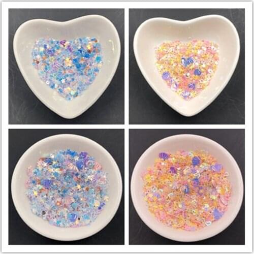 3-7mm10g Shell Mix Star Heart Snow Shaped Sequins DIY 3D Nail Craft Paillettes Nails Art Manicure Wedding Lentejuelas Confetti