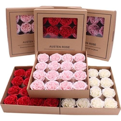 80pcs Diameter 8.5cm Rose Bath Body Flower Floral Soap Scented Rose Flower Essential Wedding ValentineS Day Gift Holding flower