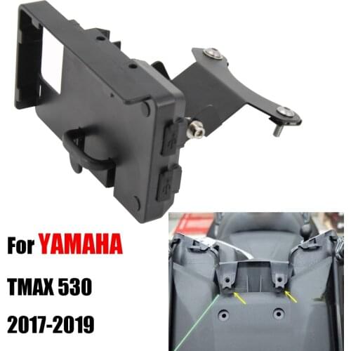 Motorcycle Accessories Frame Bracket Support Stand GPS Navigation Phone Holder For YAMAHA TMAX 530 T-MAX 530 2017-2019