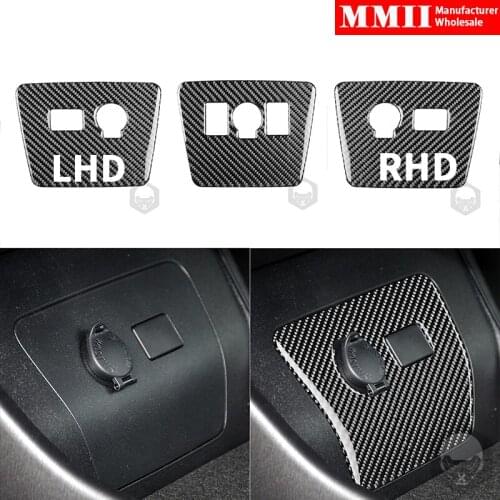 For Toyota Prius 2012-2015 Gear Button Panel Cover Sticker Power Output Real Carbon Fiber Car Interior Decoration Accessories