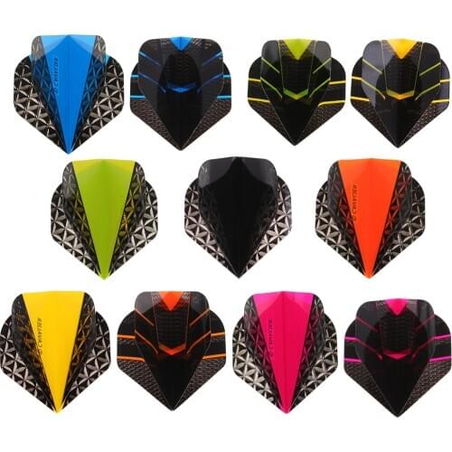 10Pcs Premium PET Dart Flights - Standard Shape Thick Extra Strong Durable Lightweight Darts Parts Replacement Accessories