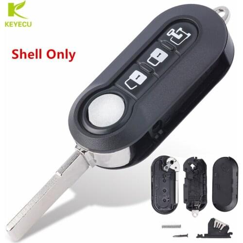 KEYECU Replacement Flip Remote Key Shell Case for Dodge Ram Promaster for Fiat 500L Ducato For Citroen Jumper Peugeot Boxer