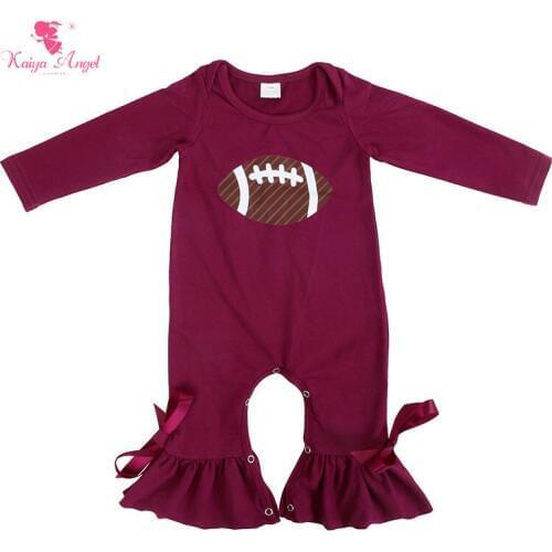 Kaiya Angel Baby Girl Rompers Rugby Newborn Baby Boy Clothes Long Sleeve White Pink Stripe Baby Christmas Factory Wholesale