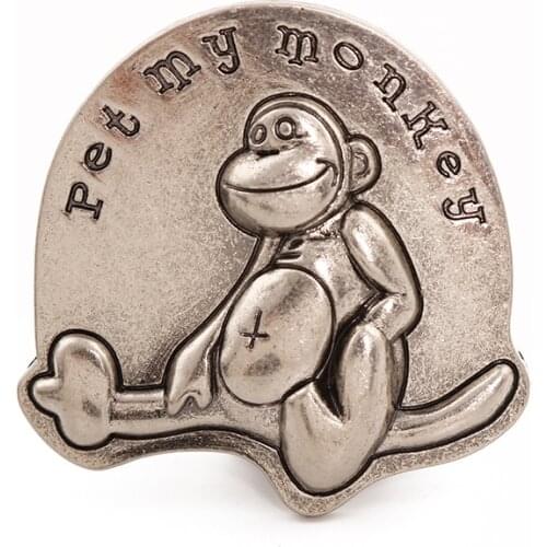 Western cowboy belt buckle animation monkey zinc alloy men high-end belt accessories birthday party gift