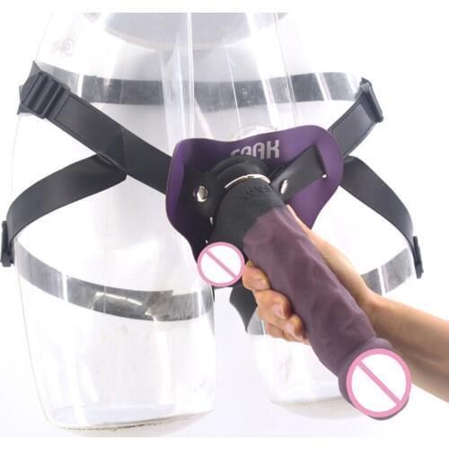 Leather Strap On Penis Big Realistic Silicone Dildo Suction Strapon Dildo Panties For Lesbian Women Harness Sex Products