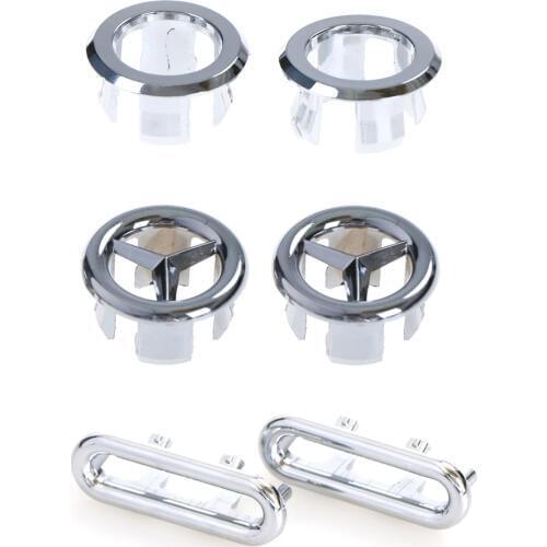 2pcs Bathroom Basin Lavabo Sink Overflow Cover Hollow water ring Oval ring Home Improvement Bathroom Accessories Overflow Cover