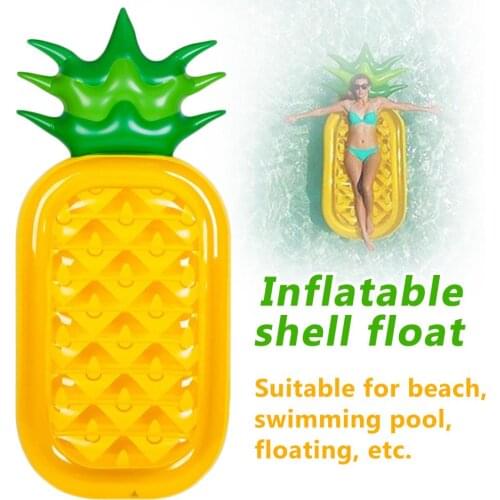 Summer Inflatable Floating Swimming Pool Float Pineapple Air Mattresses Beach Water Sports Lounger Chair Mat Pool Accessories