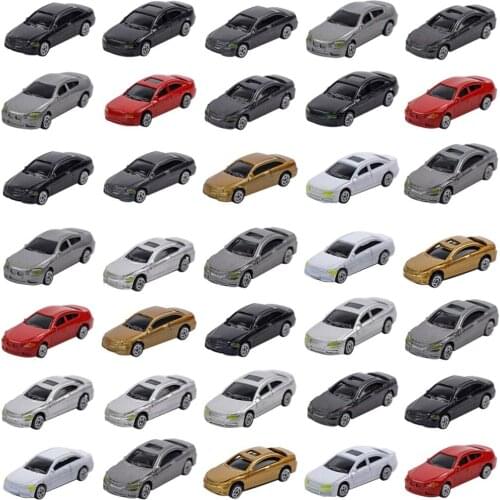 MagiDeal 50pcs HO Scale Model Vehicle Car 1:87 Architecture Model Train Scenery