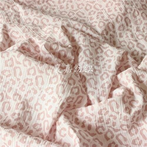 Gauze Leopard Crepe Home Clothing Fabric Cotton 100