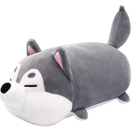 Cute Husky Toy Stuffed Animal Pillow Husky Dog Plush Super Soft Plush Cuddle Pillow Plush Toy Best Gift Toy for Boy Girl