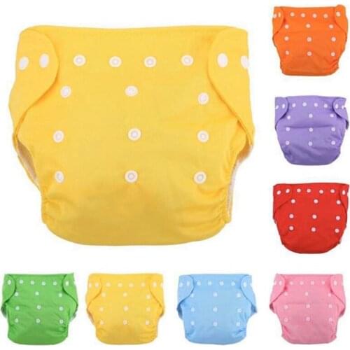 30pc/Lot Reusable Infant Diapers Grid Soft Covers Washable Size Adjustable 1-3Years