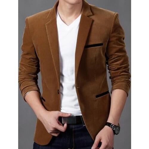 2020 New Korean Men Blazer Casual Slim Fit Office Suit Autumn Spring Jacket Coat Formal Masculina Blazer Mens Business Blazers