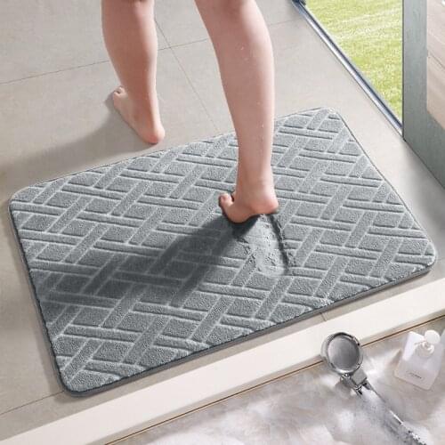 Memory Foam Bathroom Mat Rug Carpet Super Absorbant Mat Bathroom Rug Carpet Water Bathroom Carpet Bath Rug Mat