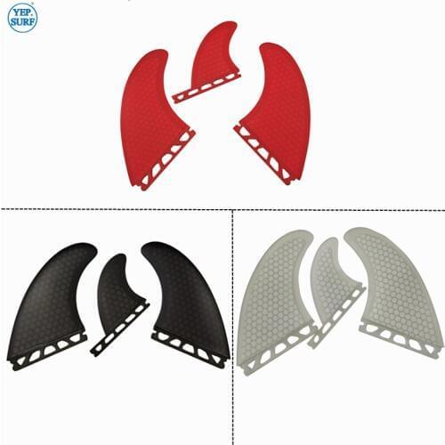 Surfbord FUT Fins Honeycomb Fiberglass Material surf T1 Size Fins Red/White/Black Good Quality Surf tri set Fins Free Shipping