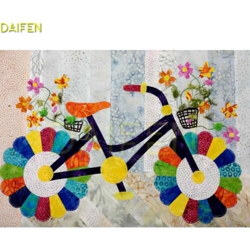 Full Round Diamond embroidery Flower blackboard Diamond mosaic Full Square Diamond painting Cross stitch Sunflower tire bicycle