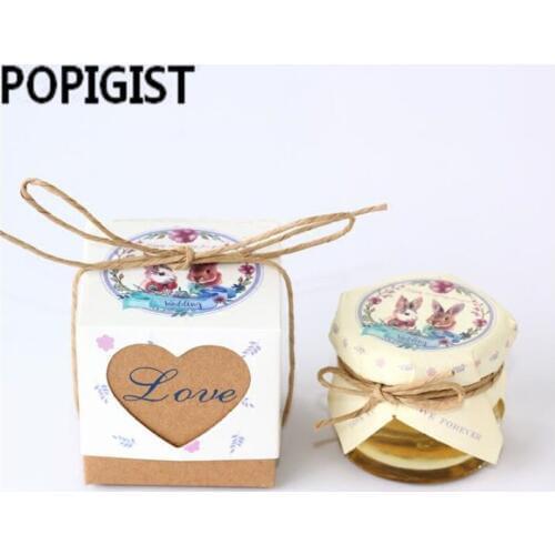 Romantic Heart Candy Box for Wedding Decoration Vintage Kraft Wedding Gift Box with Burlap Twine Chic Bomboniera 50pcs