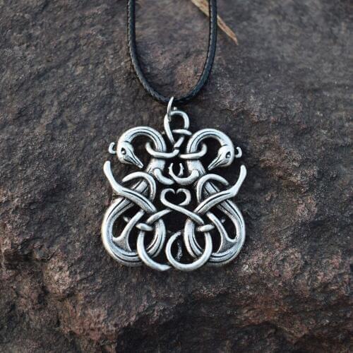 SanLan Celt Hound Pendant Necklace Celt Knot Dog Man Women Animal Double-Sided Double Dog Love Choker Necklace Jewelery 12pcs