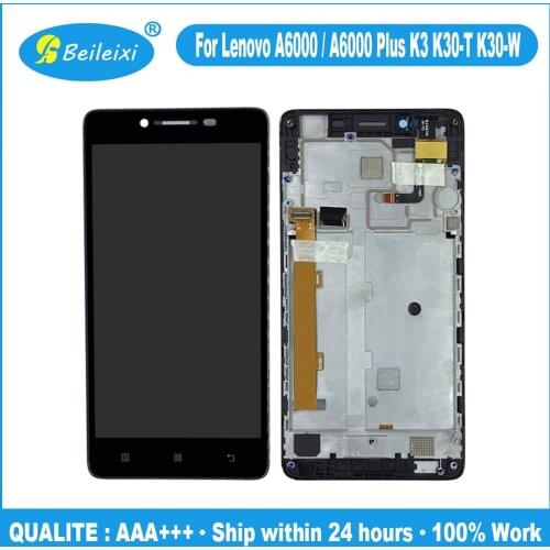 For Lenovo A6000 / A6000 Plus K3 K30-T K30-W LCD Display Screen Touch Sensor Digitizer Assembly For Lenovo A6010 / A6010 Plus