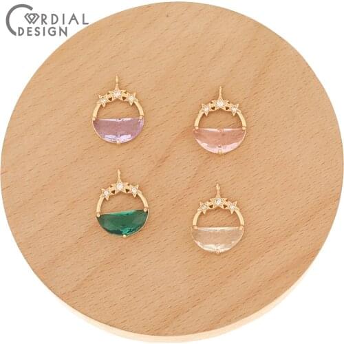 Cordial Design 50Pcs 15*21MM Jewelry Accessories/Crystal Pendant/Jewelry Findings & Components/Hand Made/DIY Earrings Making
