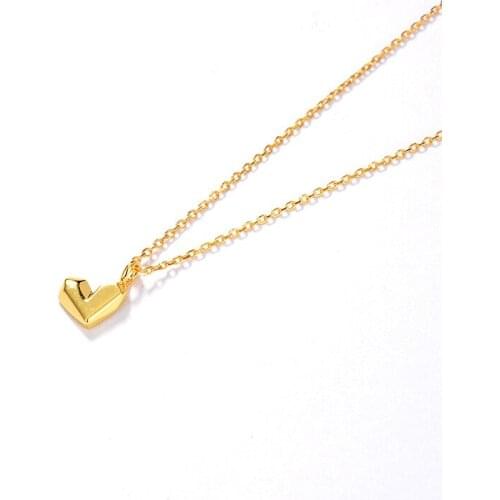 S925 Silver Necklace Holiday Gift Fresh Temperament Little Love Pendant Necklace for Women