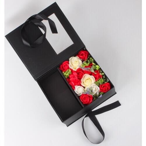 Super Hot Love Letter Acrylic Gift Boxes Artificial Foam Latex Soap Roses Pink Champagne Box Valentines Day Wedding Party Gift