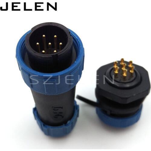 SY1710, 7 PINS Military LED circular push pull plastic waterproof connector,IP68 for 7-12mm cable, LED connector
