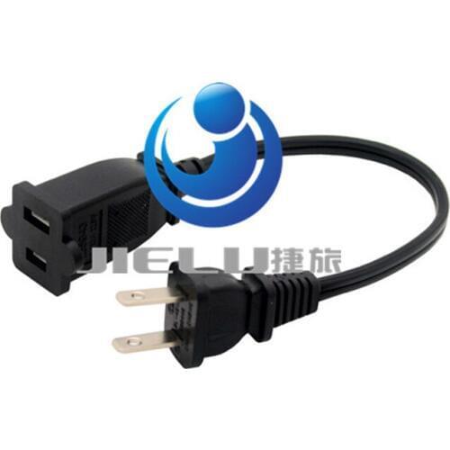 USA Canada 2 Prong Male to Female Power Extension Cord,1-15P/1-15R Power Cable,1 PCS