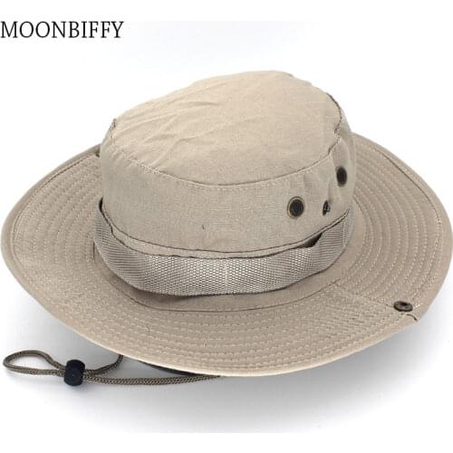 Hot Sale Casual Unisex Outdoor Fisherman Hat Climbing Fishing Camouflage Bunny Hat Jungle Pure Color Round Edge Cap Boonie Hats