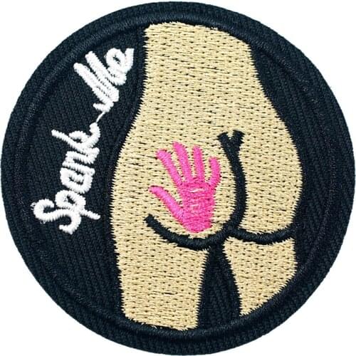 Spank Me (Size:5.5X5.5cm) Cloth Badge Mend Decorate Patch Jeans Jackets Bag Clothes Apparel Sewing Decoration Applique