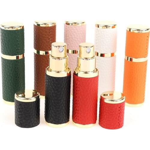 1PC 5ML Leather Perfume Bottle Portable Sprayer Refillable Empty Perfume Atomizer