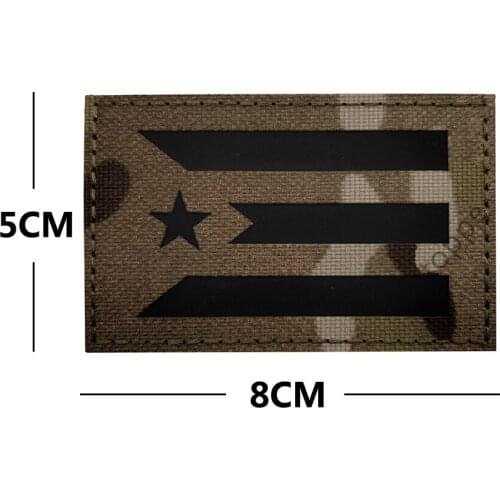 1PC Cuba Flag Embroidery Patches Cuban Multicam Infrared IR Stripe stickers Emblem Appliques Embroidered Badge