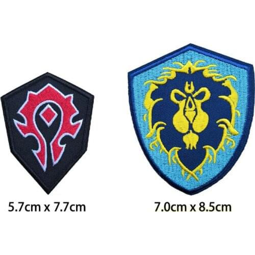 10 PCS Red Logo, lion king blue badge Embroidered Iron On Patch, Cartoon animal Character Jeans Jacket Accessories DIY