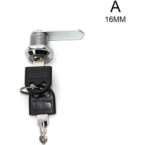 16/20/25/30mm 2 Keys Safe Cam Lock Office Door Cabinet Safety Cupboard Wardrobe Lock Locker Box Drawer Letter W7U7