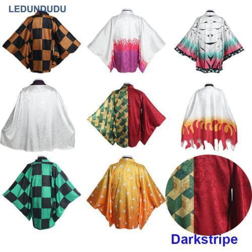 Anime Demon Slayer Kimetsu no Yaiba Kamado Tanjirou Cloak Tomioka Giyuu Cosplay Costume Kochou Shinobu Haori Yukata Brocade Coat