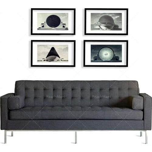 Architectural Print, Neoclassical Print, Etienne-Louis Boullée, Architecture Print, Modern Apartment, surreal Office Decor, 19th