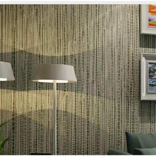 Bacaz Stripe Straw Wallpaper Rolls for Walls Bedding Room Home Decor TV Background 3d Wall paper Rolls 3d Wallcoverings